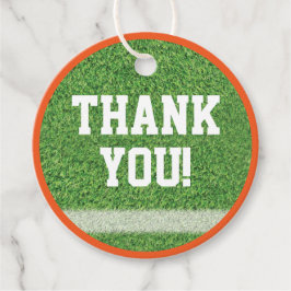 Football-thema Favor Tag Bedankjes Labels