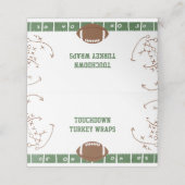 Football Thema Feestvoet Tent Plaatskaartje (Buitenkant ongevouwen)