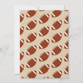 Football thema gecodeerd Baby shower Bedankkaart (Achterkant)