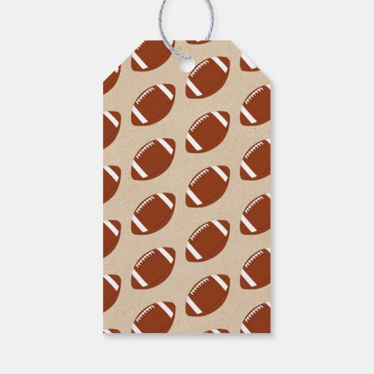 Football thema gecodeerd Baby shower Cadeaulabel (Achterkant)