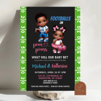 Football thema gender reveal Invitation