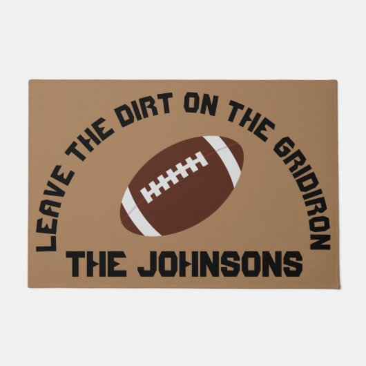 Football thema gepersonaliseerde deurmat (Voorkant)