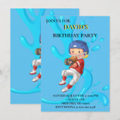 "FOOTBALL" THEMA JONGENS VERJAARDAGSUITNODIGINGEN KAART (Voorkant / Achterkant)