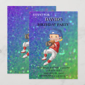 "FOOTBALL" THEMA JONGENS VERJAARDAGSUITNODIGINGEN KAART (Voorkant / Achterkant)