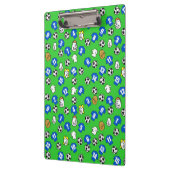 Football thema met blauwe Shirten Klembord (Links)