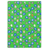 Football thema met blauwe Shirten Klembord (Achterkant)