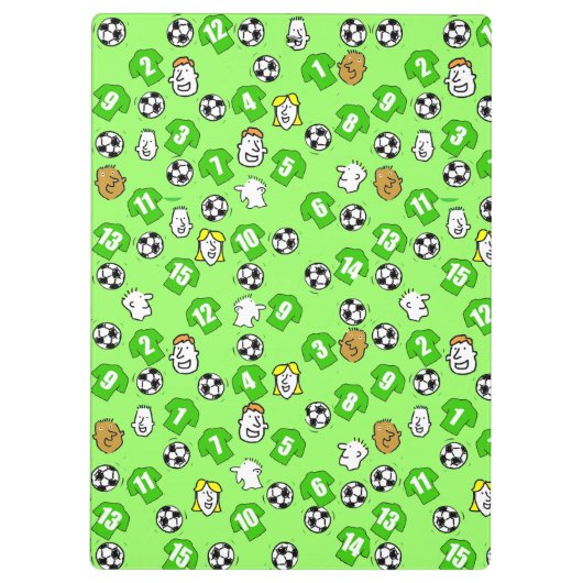 Football Thema met groene Shirten Klembord (Achterkant)