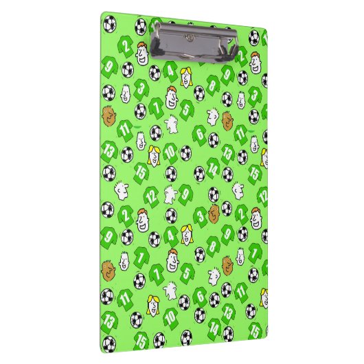 Football Thema met groene Shirten Klembord (Rechts)
