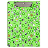 Football Thema met groene Shirten Klembord (Voorkant)