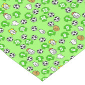 Football Thema met groene Shirten Korte Tafelloper (Hoek)