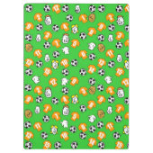 Football Thema met Oranje goudShirten Klembord (Achterkant)