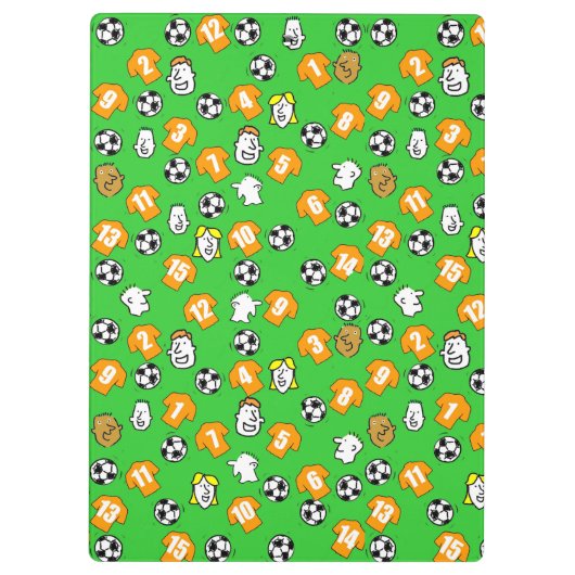 Football Thema met Oranje goudShirten Klembord (Achterkant)