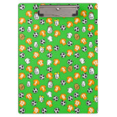 Football Thema met Oranje goudShirten Klembord (Voorkant)