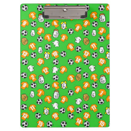 Football Thema met Oranje goudShirten Klembord