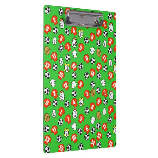 Football Thema met rode Shirten Klembord (Rechts)
