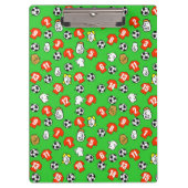 Football Thema met rode Shirten Klembord (Voorkant)