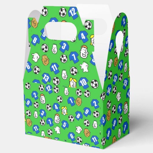 Football thema met Shirten in blauw Bedankdoosjes (Geopend)