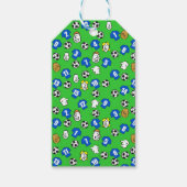 Football thema met Shirten in blauw Cadeaulabel (Voorkant)