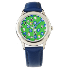 Football thema met Shirten in blauw Horloge