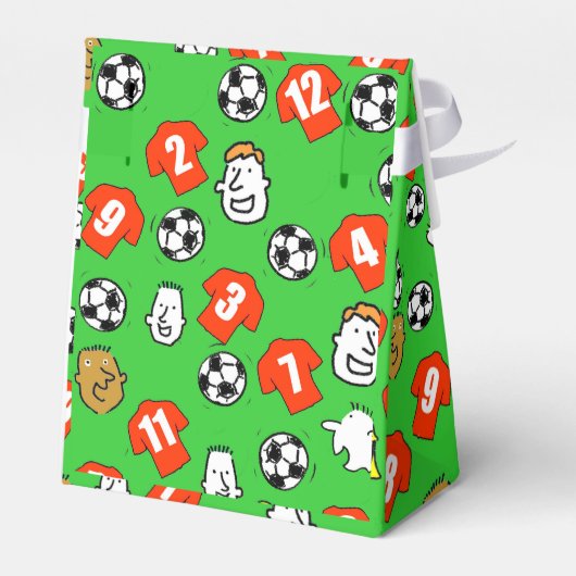 Football Thema met Shirten in rood Bedankdoosjes (Achterkant)