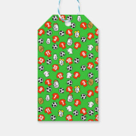 Football Thema met Shirten in rood Cadeaulabel