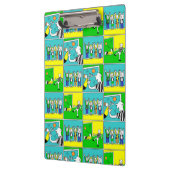 Football Thema met spelers en ventilatoren Klembord (Links)