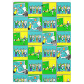 Football Thema met spelers en ventilatoren Klembord (Achterkant)