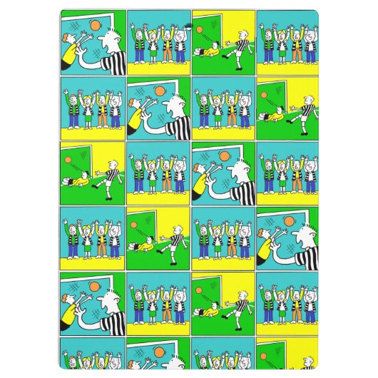 Football Thema met spelers en ventilatoren Klembord (Achterkant)