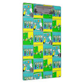 Football Thema met spelers en ventilatoren Klembord (Rechts)