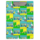 Football Thema met spelers en ventilatoren Klembord (Voorkant)