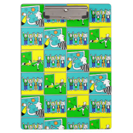 Football Thema met spelers en ventilatoren Klembord