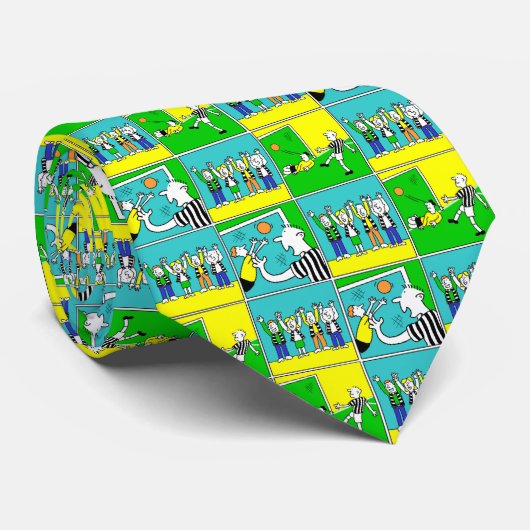 Football Thema met spelers en ventilatoren Stropdas (Opgerold)