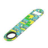 Football thema met spelers & fans speed flessenopener (Achterkant Gekanteld)