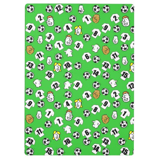 Football Thema met witte Shirten Klembord (Achterkant)