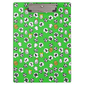 Football Thema met witte Shirten Klembord (Voorkant)