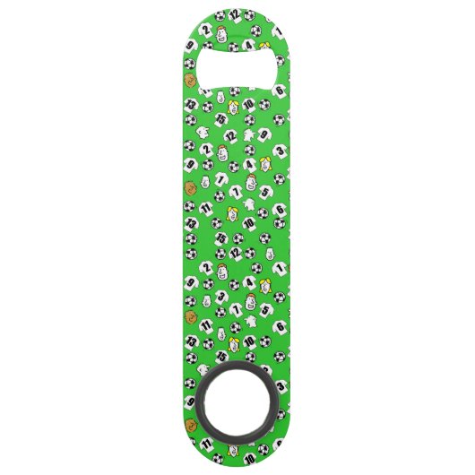 Football Thema met witte Shirten Speed Flessenopener (Voorkant)