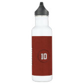 Football Thema Monogram Nummer Sport Waterfles Waterfles (Rechts)