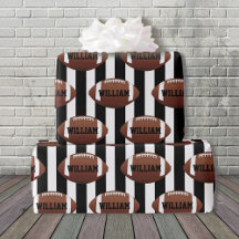 Football Thema Naam toevoegen Verjaardag Giftwrap