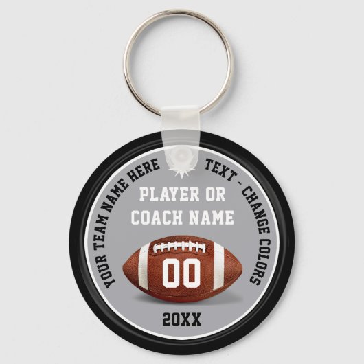 Football Thema Party Favorieten, Aangepast Footbal Sleutelhanger (Voorkant)