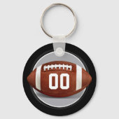Football Thema Party Favorieten, Aangepast Footbal Sleutelhanger (Achterkant)