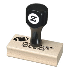 Football thema retouradres rubberen stempel