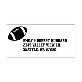 Football thema retouradres rubberen stempel