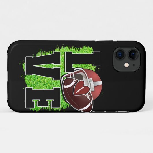 Football Thema Telefoonhoes Case-Mate iPhone Case (Achterkant (horizontaal))