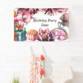 Football thema Touchdown voor meisje Spandoek (Insitu)