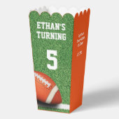 Football Thema Verjaardag Popcorn Box Bedankdoosjes (Achterkant)