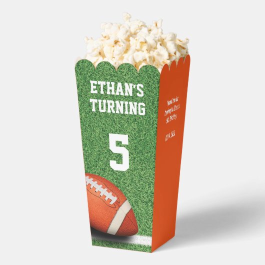 Football Thema Verjaardag Popcorn Box Bedankdoosjes (Popped)
