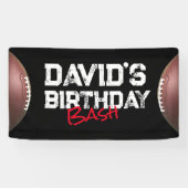 Football thema verjaardagsfeestbanner spandoek (Horizontaal)