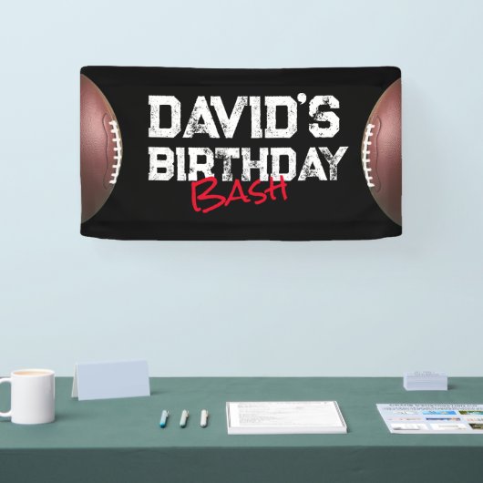 Football thema verjaardagsfeestbanner spandoek (Beurs)
