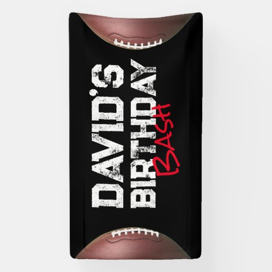 Football thema verjaardagsfeestbanner spandoek (Verticaal)