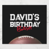 Football thema verjaardagsfeestje bierflesetiket bier etiket (Enkel label)